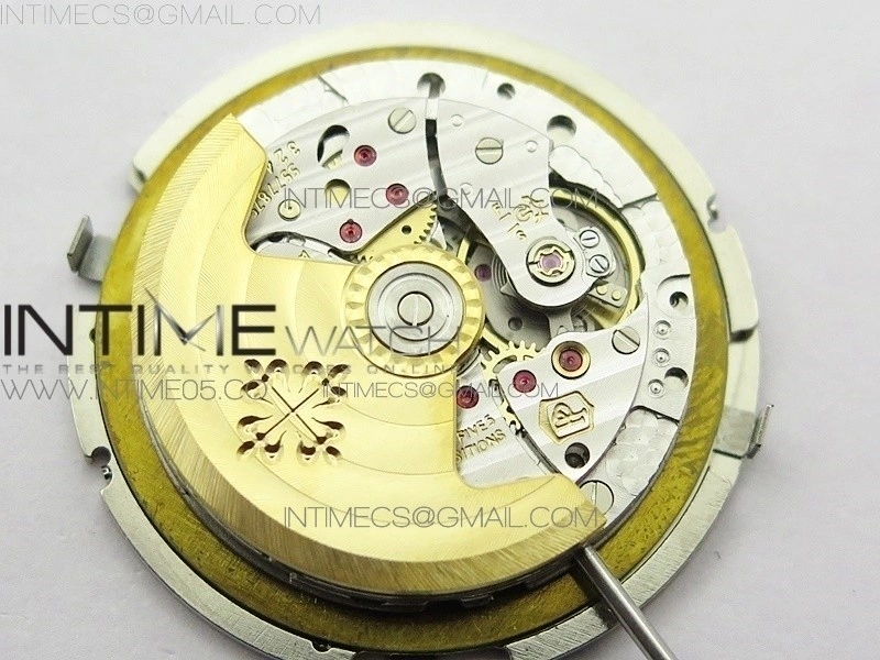 NAUTILUS 5726 SS GRF 1:1 BEST EDITION GRAY DIAL WORKING ANNUAL CALENDARON BLACK LEATHER STARP A.324 V2